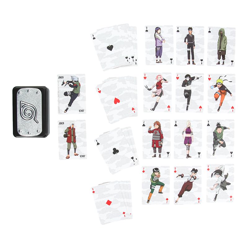 Paladone Naruto Playing Cards - 52 Cards, Standard Deck for Anime Fans