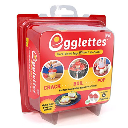 Egglettes Egg Cooker - Hard Boiled Eggs without the Shell, 4 Egg Cups