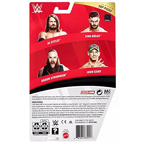 WWE AJ Styles Top Picks 6-inch Action Figures with Articulation & Life-Like Detail