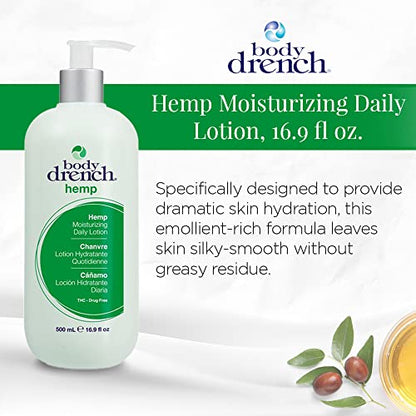 Body Drench Hemp Moisturizing Daily Body Lotion, 16.9 Fl Oz