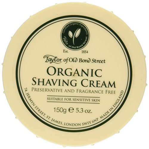 Taylor of Old Bond Street Organic Shaving Cream w/Aloe & JojobaNew 5.3 oz.