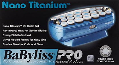 BaBylissPRO Nano Titanium Roller Hairsetter, 20 Count