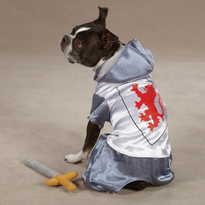 Zack & Zoey Polyester Knight Dog Costume, Small, Silver