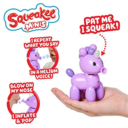 Squeakee Minis Sugapops The Unicorn |Interactive Toy Pet with Chat Back, Multicolor (12317)