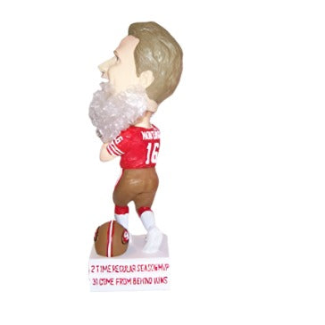 2002 BOBBLE DREAMS JOE MONTANA BOBBLEHEAD S.F. 49ERS RED JERSEY # 5951 OF 10000