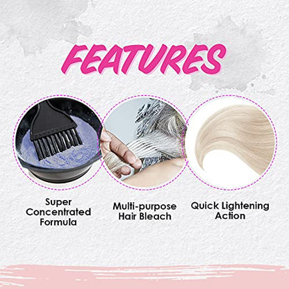 Punky Powder Bleach 28gm Pouch, Affordable Maximum Hair Lightener, Concentrated Formula for Highlighting, Frosting and Bleaching Hair, Lightens Hair - Lifts up to 7 levels