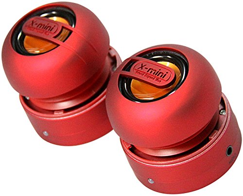 X-Mini MAX XAM15-PU Portable Capsule Speaker System, Stereo, Red