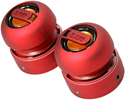 X-Mini MAX XAM15-PU Portable Capsule Speaker System, Stereo, Red