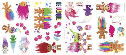 RoomMates RMK3062SCS Good Luck Trolls Peel and Stick Decals Wall Decorations, Multicolored