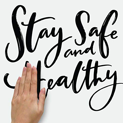 RoomMates RMK4638SCS Stay Safe and Healthy Quote Peel and Stick Wall Decals