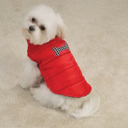 East Side Collection Polyester Puppy Love Reversible Vest, XX-Small, Red