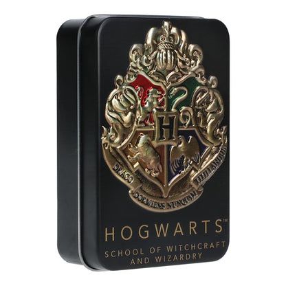 Paladone Hogwarts Playing Cards in a Tin Black, Harry Potter Game & Activity, 52 Cards Representing Gryffindor Ravenclaw Hufflepuff Slytherin