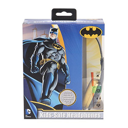 Batman Kids Safe Over The Ear Headphones HP2-03082 | Kids Headphones, Volume Limiter for Developing Ears, 3.5MM Stereo Jack, Recommended for Ages 3-9, by Sakar