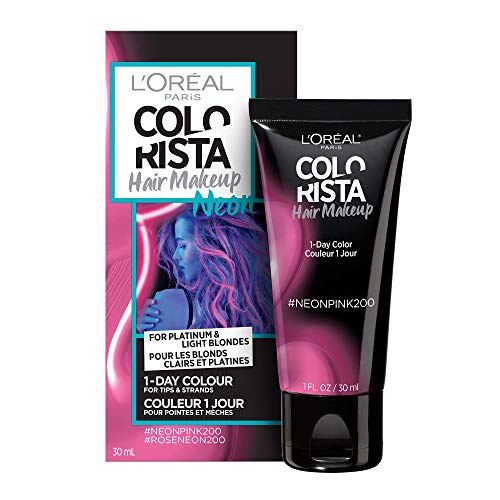 L'oreal Paris Hair Color Colorista Makeup 1-day for Blondes, Neon Pink 200, 1 Fluid Ounce