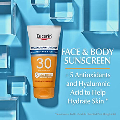 Eucerin Sun Advanced Hydration SPF 30 Sunscreen Lotion, 5 Fl Oz Tube