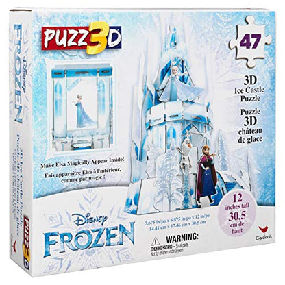 Cardinal Disney Frozen 2, Hologram Puzzle 3D Olaf Anna Elsa Castle 47-Piece Plastic Jigsaw Puzzle