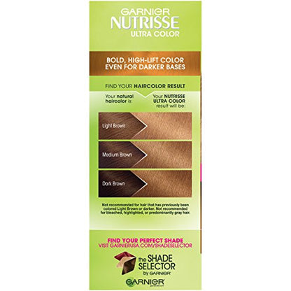 Garnier Nutrisse Ultra Color Nourishing Hair Color Creme, HL3 Golden Honey (Packaging May Vary)