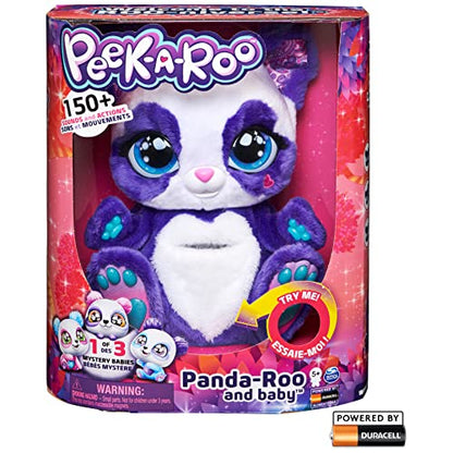 Peek-A-Roo, Interactive Panda-Roo Plush Toy with Mystery Baby and Over 150 Sounds and Actions, Kids Toys for Girls Ages 5 and up