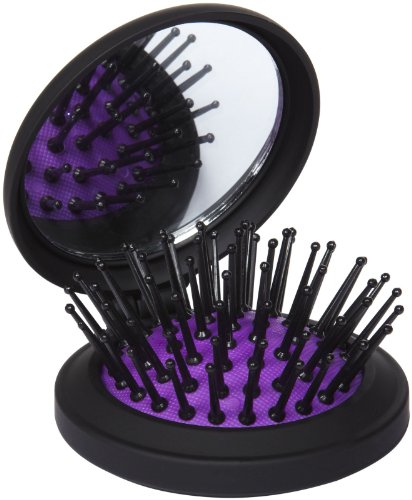 DENMAN POPPER - FOLDING BRUSHES - 12 pc tub,  6 pcs each of Purple/Blue