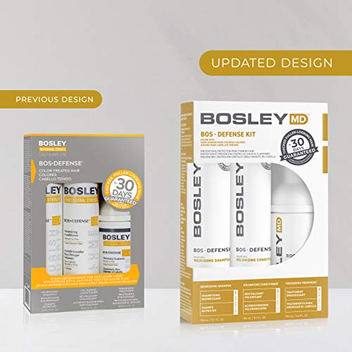 BosleyMD BosDefense KIT for Hair Thinning Prevention (Color Safe), Starter Size (30 Days).