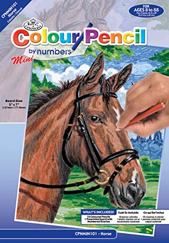 Royal & Langnickel Mini Color Pencil By Number Kits Horse