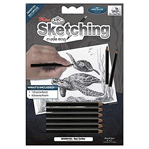 ROYAL BRUSH Mini Sketching Made Easy Kit, 5 by 7-Inch, Sea Turtles