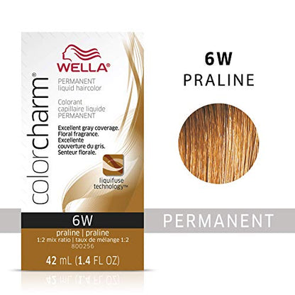 Wella Color Charm Permanent Liquid Hair Color for Gray Coverage 006W Praline