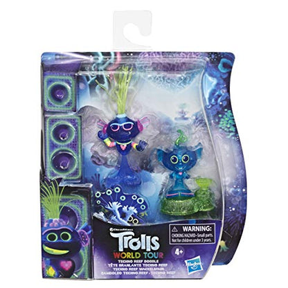 Trolls DreamWorks World Tour Techno Reef Bobble with 2 Figures, 1 with Bobble Action Plus Base, Toy Inspired by The Movie World Tour