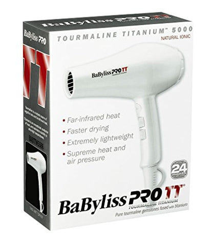 BaBylissPRO Tourmaline Titanium 5000 Dryer BABTTW5586 UPC: 074108206381