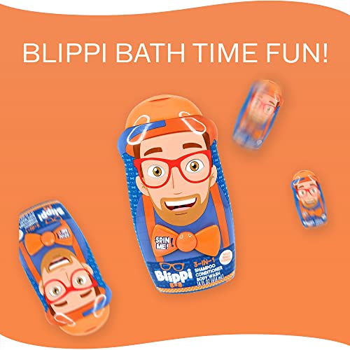 Blippi Taste Beauty 3-in-1 Kids’ Bodywash, Shampoo, and Conditioner, 14 Ounces, Mixed-Berry Scent