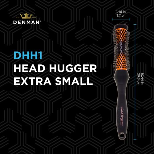 Denman X Small Thermo Ceramic Hourglass Hot Curl Brush DHH4H – Hair Curling Brush for Blow-Drying, Straightening, Defined Curls, Volume & Root-Lift - Orange