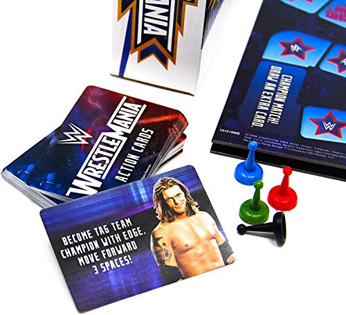 WWE Road to Wrestlemania Board Game, Action Packed WWE Games with WWE Elite Legends and Action Cards