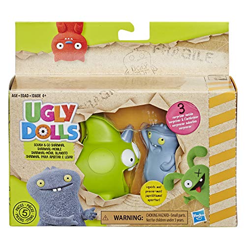 Hasbro Uglydolls BABO & Squish &-Go Sharwhal, 2 Toy Figures with Accessories