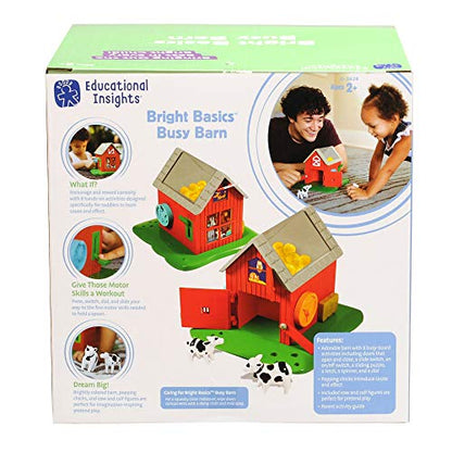 Educational Insights Bright Basics Busy Barn, Busy Board Playset, Toddler Toys, Ages 2+