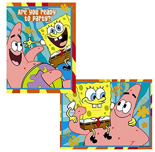 Spongebob Squarepants Party Supplies, Table Decorations, Invitations and Thank You Cards (Serves 8 Guests)