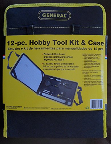GENERAL 12-Pc. Hobby Tool Kit & Case New Sewing Quilting Jewelry Scrapbook