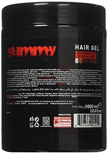 Gummy Alcohol Free Hair Gel, Red, 35 Ounce