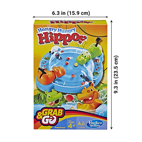 Elefun & Friends Hungry Hungry Hippos Grab & Go Game (Includes 2 Chomping Hippos)