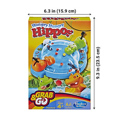 Elefun & Friends Hungry Hungry Hippos Grab & Go Game (Includes 2 Chomping Hippos)