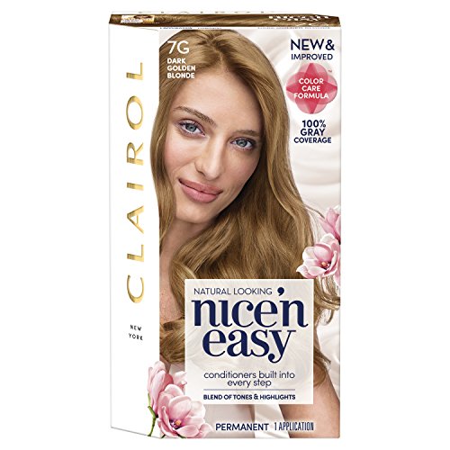 Clairol Nice'n Easy Permanent Hair Color, 7G Dark Golden Blonde