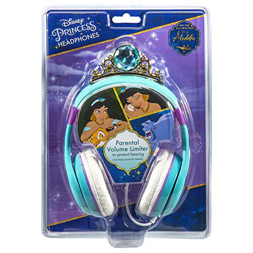 Kids Headphones for Kids Disney Aladdin Adjustable Stereo Tangle-Free 3.5mm Jack Wired Cord Over Ear Headset for Children Parental Volume Control Kid Friendly Safe Great for School Home Travel