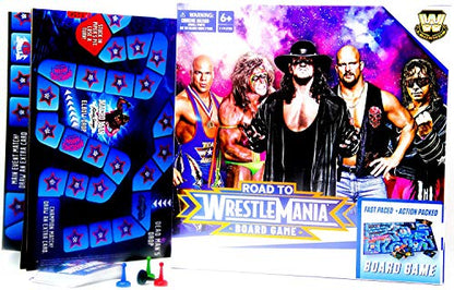 WWE Road to Wrestlemania Board Game, Action Packed WWE Games with WWE Elite Legends and Action Cards