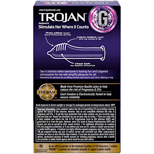 Trojan G. Spot Premium Lubricated Condoms - 10 count