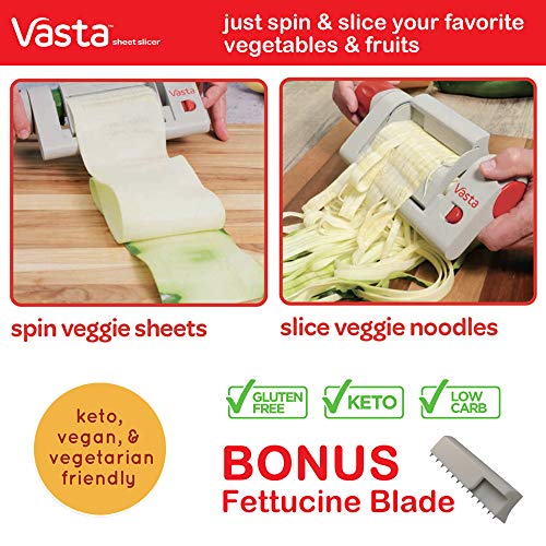 Veggie Spiralizer, Vegetable Fruit Sheet Noodle Slicer, BPA-Free