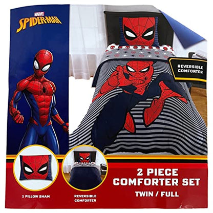 Jay Franco Spider-Man Reversible 2 Piece Comforter Set Twin/Full