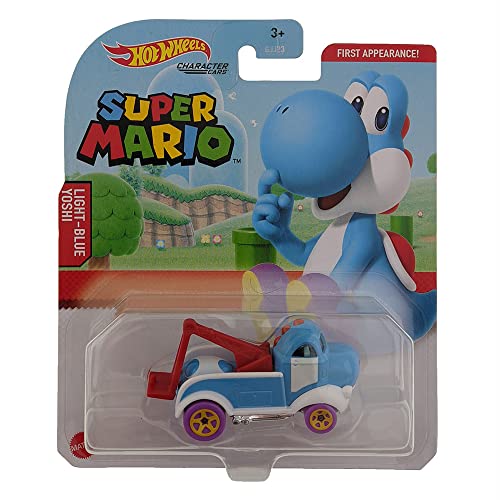 Hot Wheels Super Mario Light Blue Yoshi Character Cars