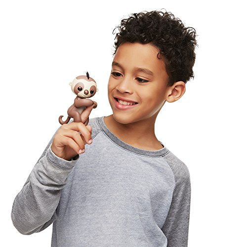 Fingerlings Baby Sloth - Kingsley (Brown) -  Interactive Baby Pet - by WowWee