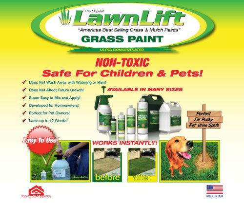 Lawnlift Ultra Concentrated (Green) Grass Paint 8oz. = 2.5 Quarts of Product.