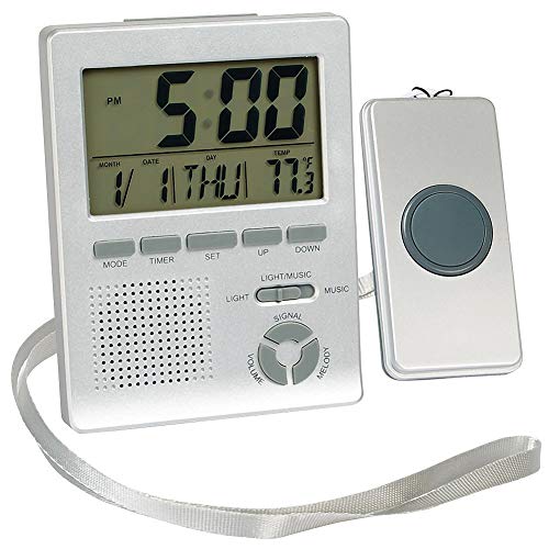 North American Health & Wellness Caregiver Alert System –Quick Alert Assistance for Patients & Caregivers – Alarm Clock Function, one Color