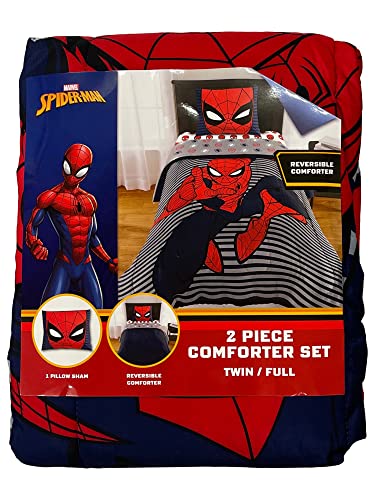 Jay Franco Spider-Man Reversible 2 Piece Comforter Set Twin/Full